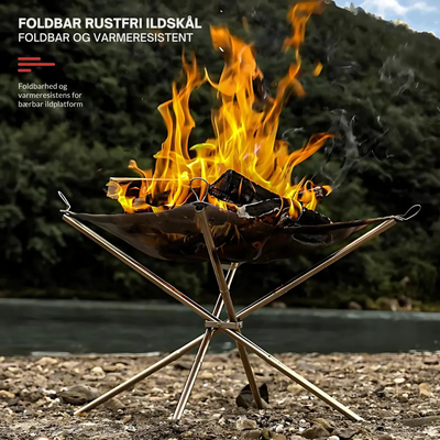 CampFlex™ – Foldbar Rustfri Ildskål