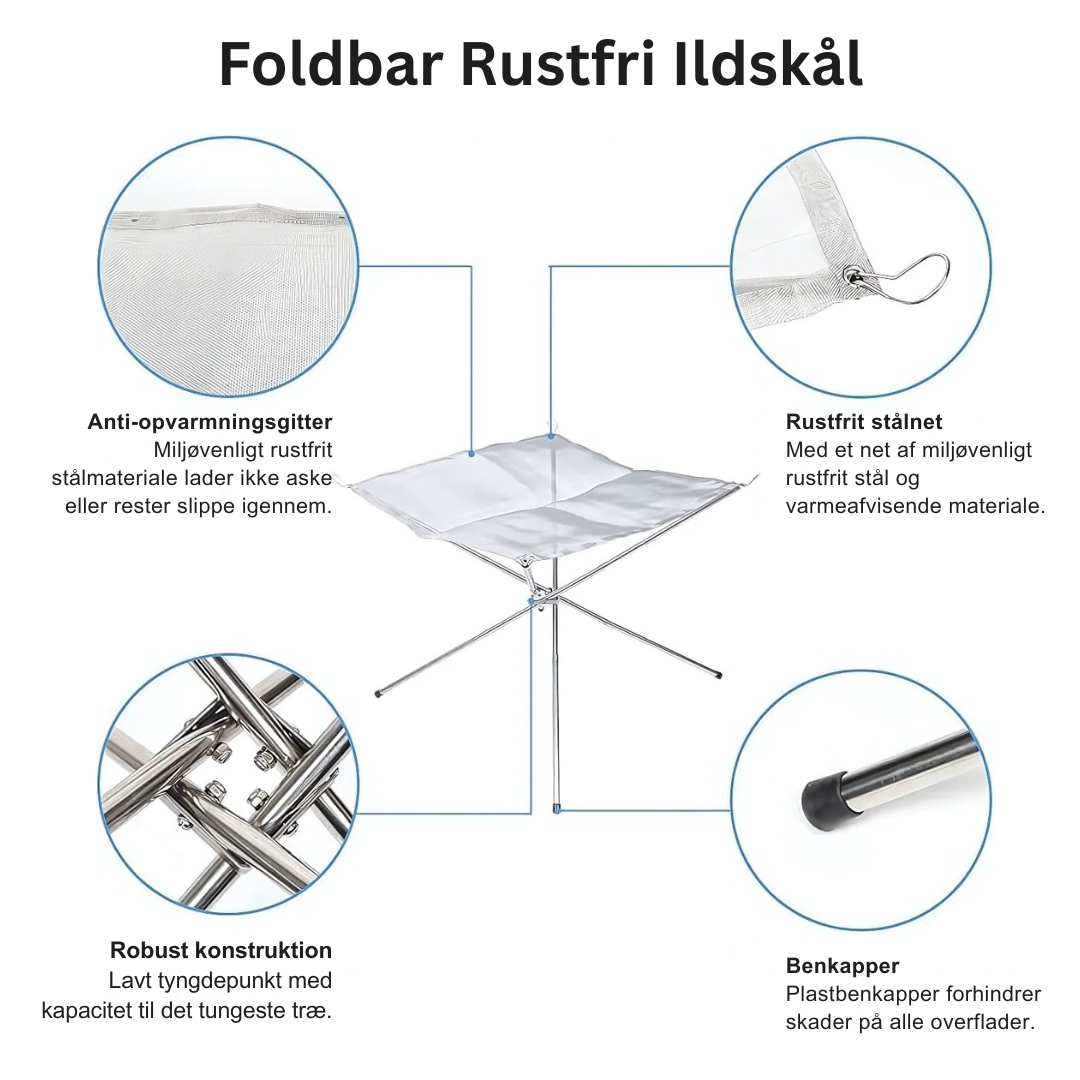 CampFlex™ – Foldbar Rustfri Ildskål