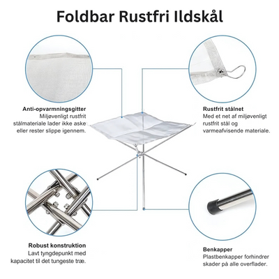 CampFlex™ – Foldbar Rustfri Ildskål