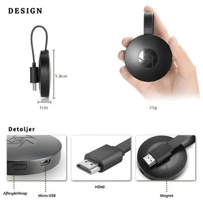 CastPilot™ – Bærbar Trådløs Display 1080p Chromecast