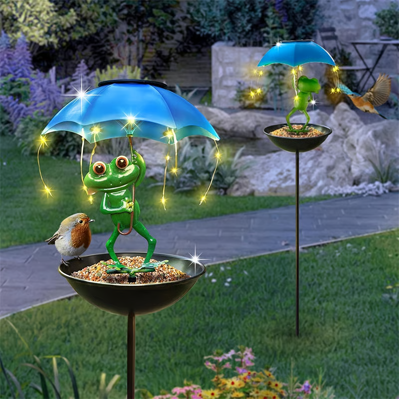 EcoGlow™ – Solcelledrevet LED-fuglefoderhus og Havelampe