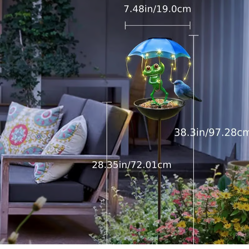 EcoGlow™ – Solcelledrevet LED-fuglefoderhus og Havelampe
