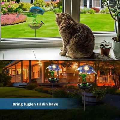 EcoGlow™ – Solcelledrevet LED-fuglefoderhus og Havelampe