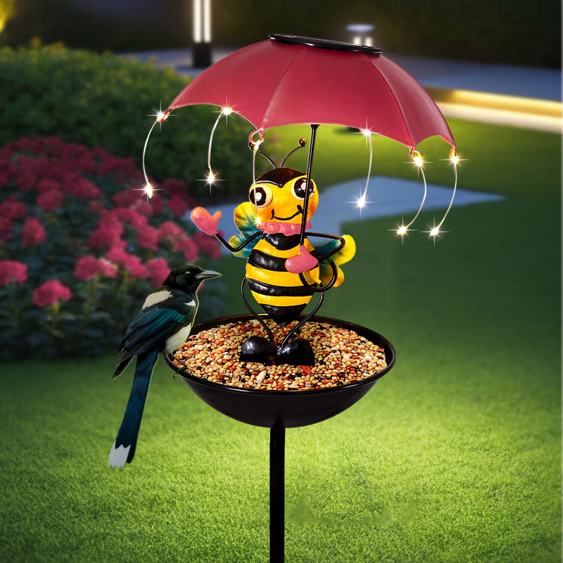 EcoGlow™ – Solcelledrevet LED-fuglefoderhus og Havelampe