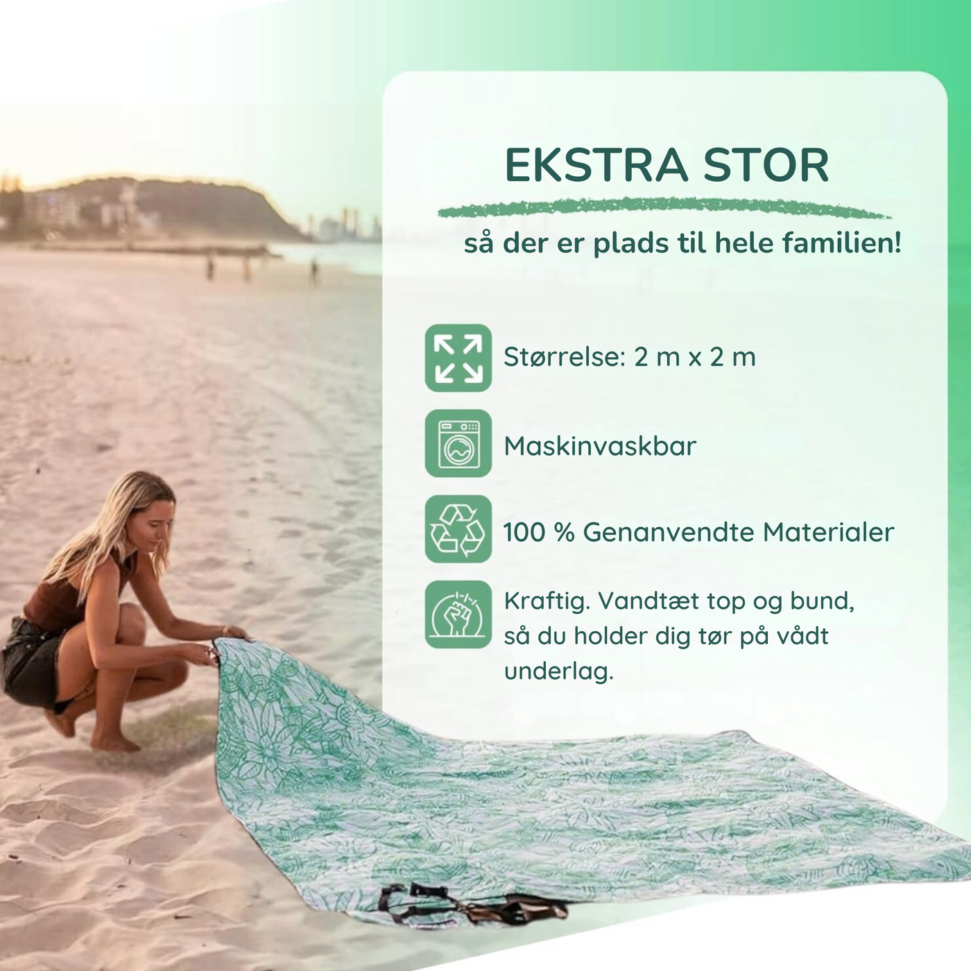 EcoLoom™ – Vandtæt Miljøvenlig Picnic-tæppe
