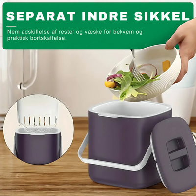 EcoSort™ – Kompakt Dobbelt Skraldespand