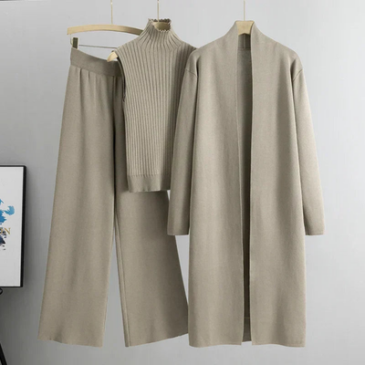 Emelie™ – Elegant 3-delt Strikket Lounge Sæt