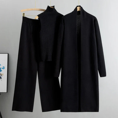 Emelie™ – Elegant 3-delt Strikket Lounge Sæt
