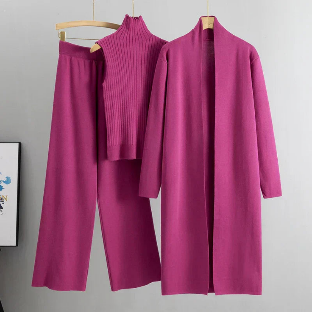 Emelie™ – Elegant 3-delt Strikket Lounge Sæt