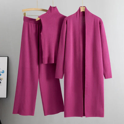 Emelie™ – Elegant 3-delt Strikket Lounge Sæt
