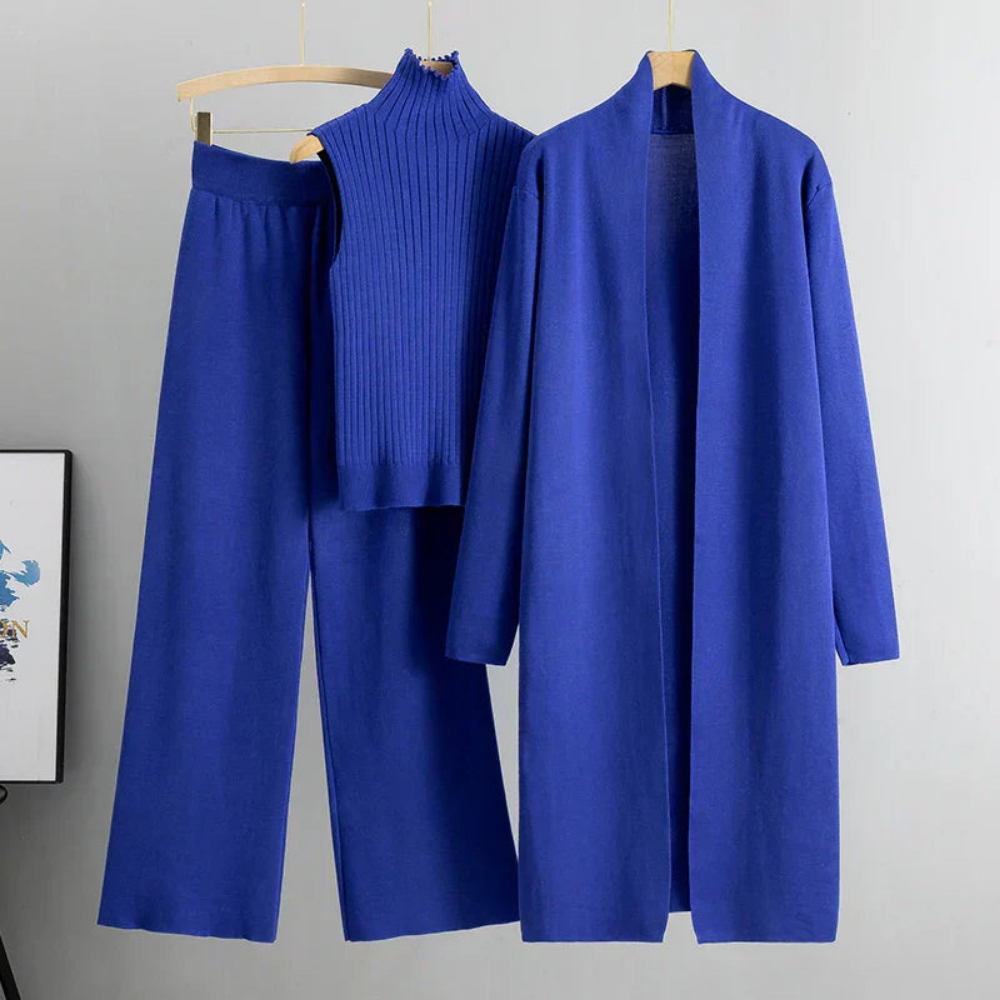 Emelie™ – Elegant 3-delt Strikket Lounge Sæt