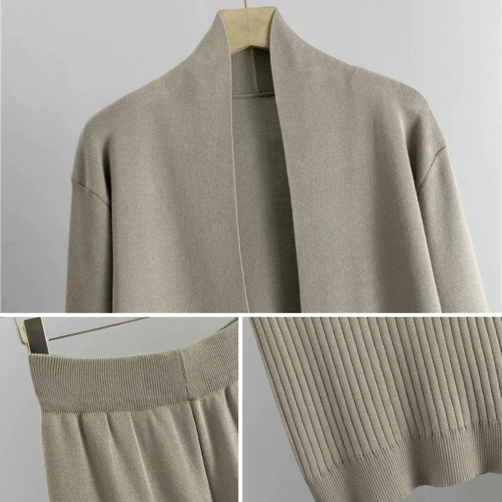 Emelie™ – Elegant 3-delt Strikket Lounge Sæt