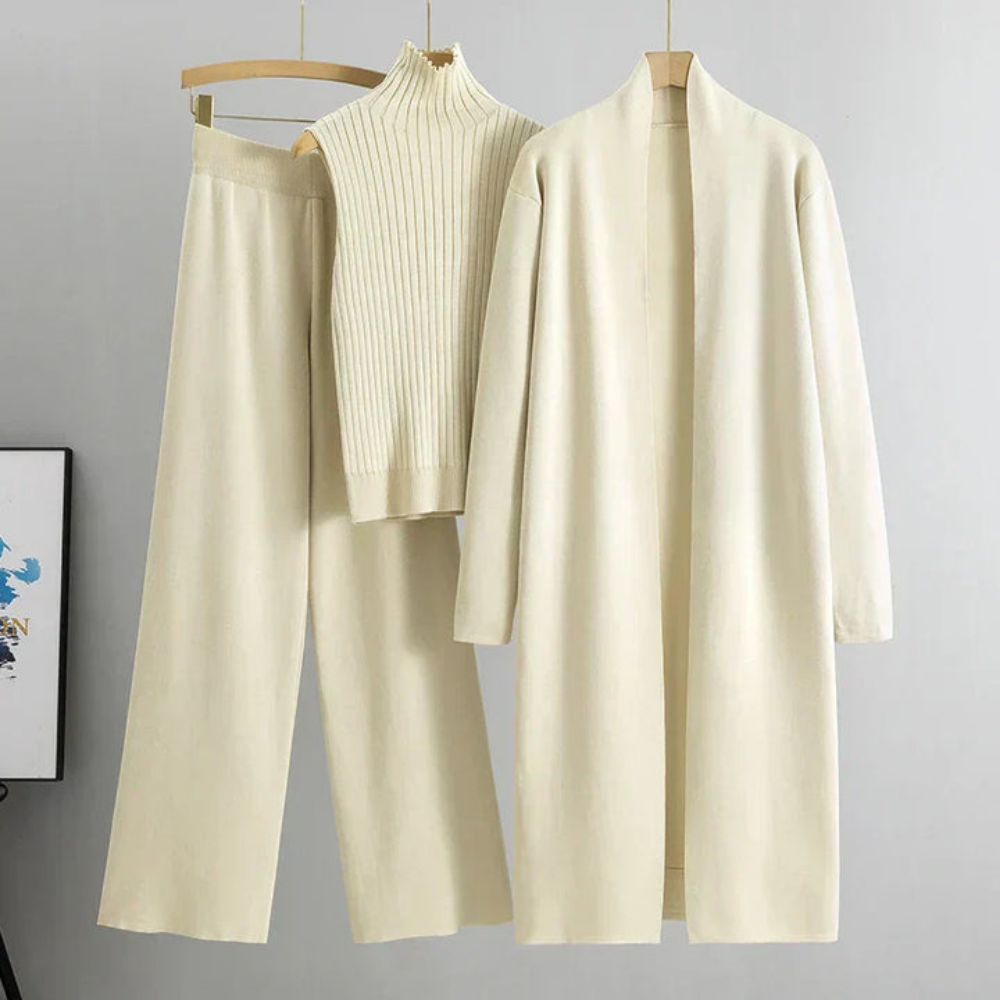 Emelie™ – Elegant 3-delt Strikket Lounge Sæt