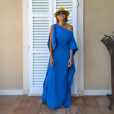 Emma™ – Elegant Flydende Asymmetrisk Kaftankjole