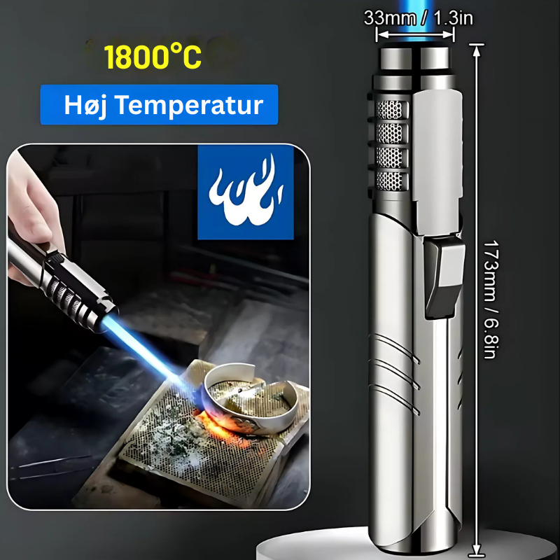 FlameForge™ – Kraftig Heavy-Duty Gasbrænder Lighter
