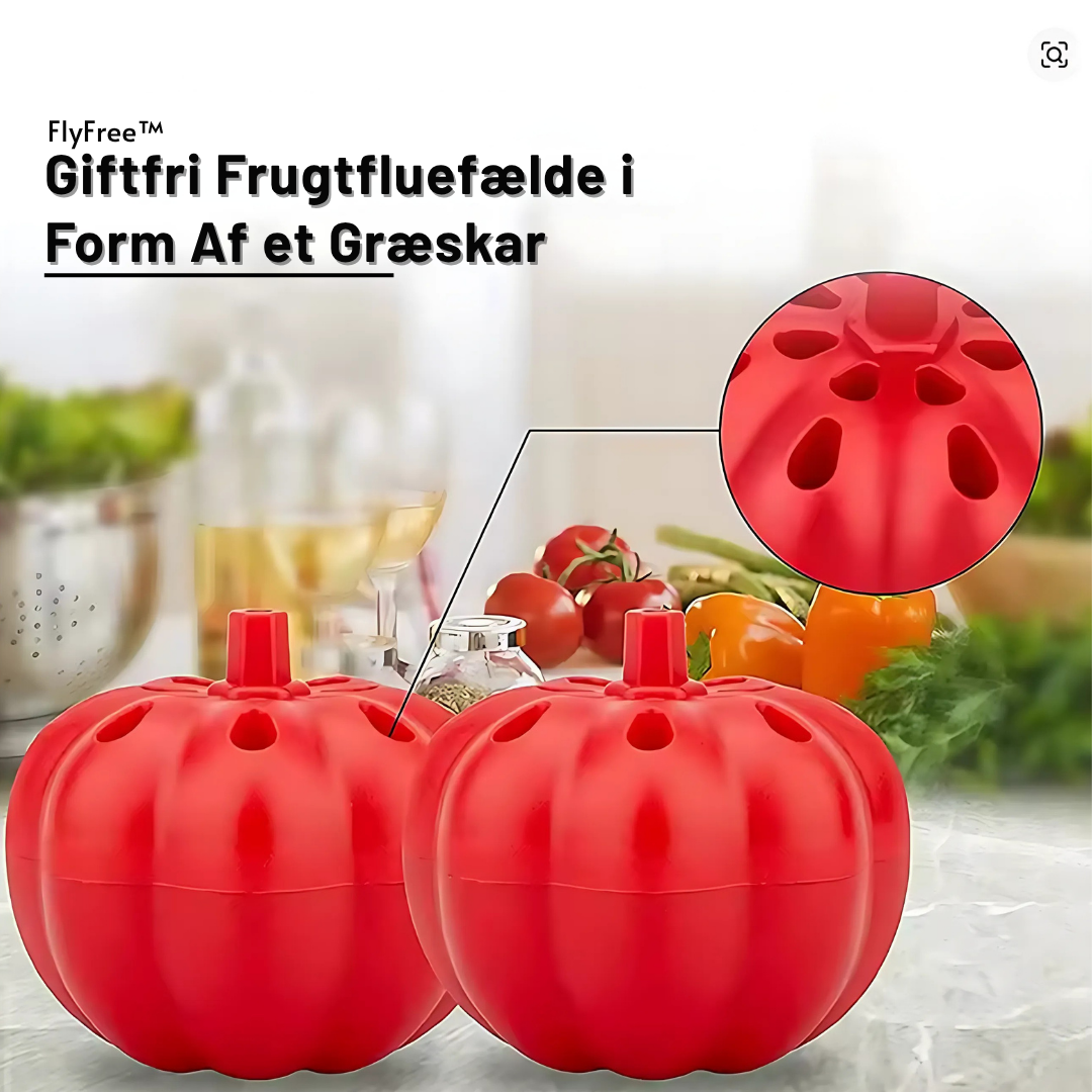 FlyFree™ – Giftfri Frugtfluefælde i Form Af et Græskar