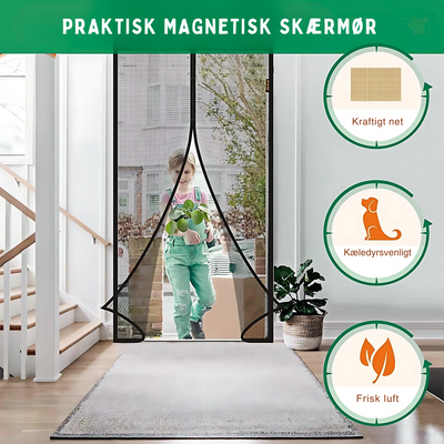 FlyGuard™ – Magnetisk Myggenet til Døre
