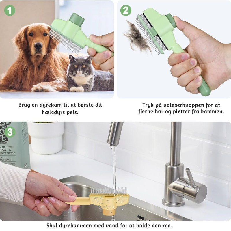 FurGleam™ – Selv-rensende Børste til Pelspleje