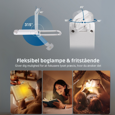 GlowLite™ – Bærbar USB-læselampe