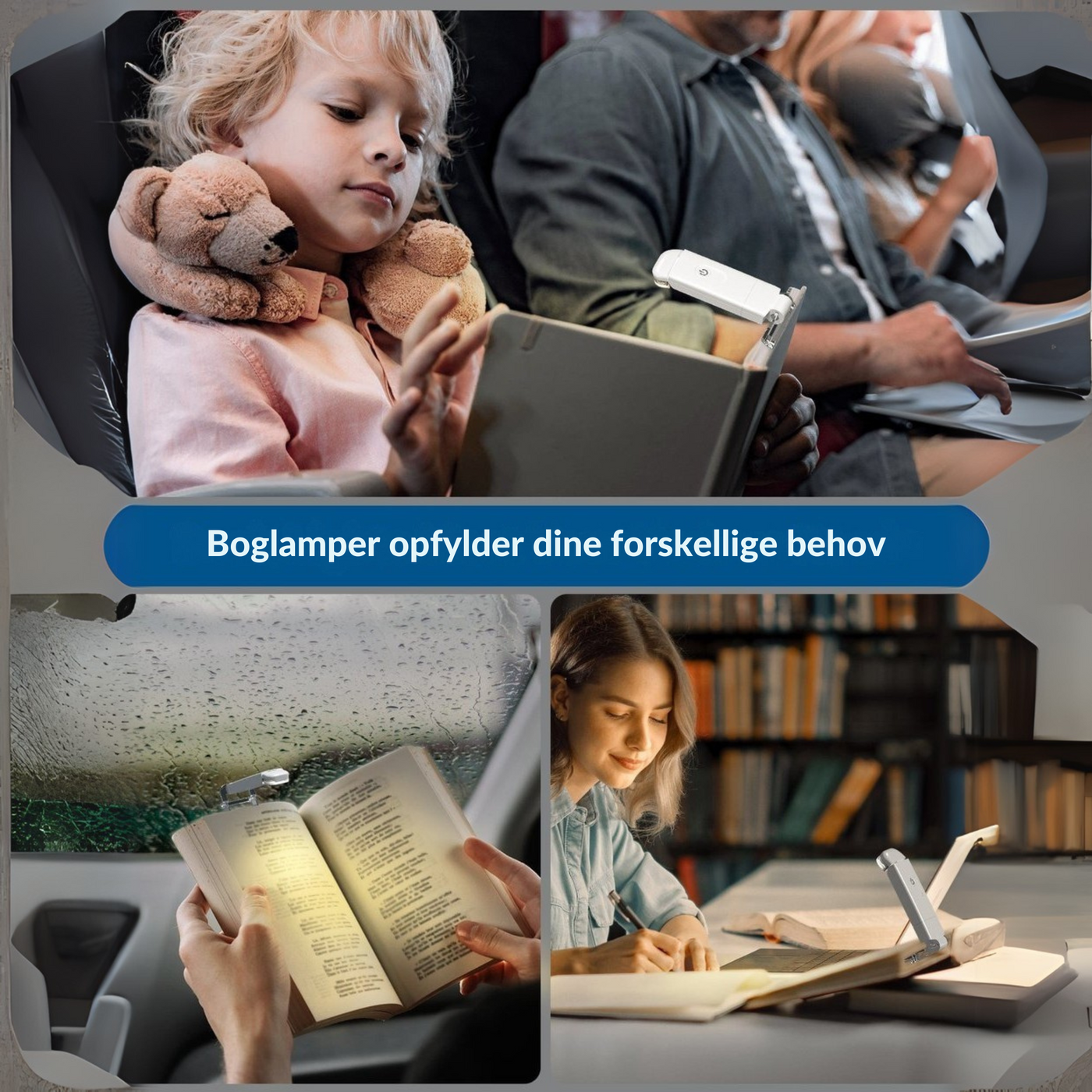 GlowLite™ – Bærbar USB-læselampe