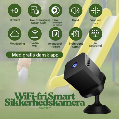 GuardX™ – WiFi-fri Smart Sikkerhedskamera