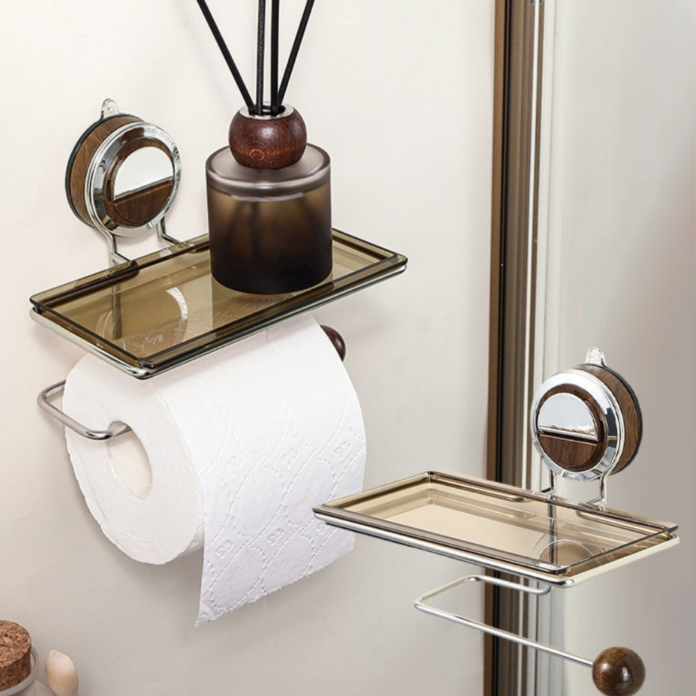 HoldNook™ – Boremfri Toiletpapirholder med Hylde