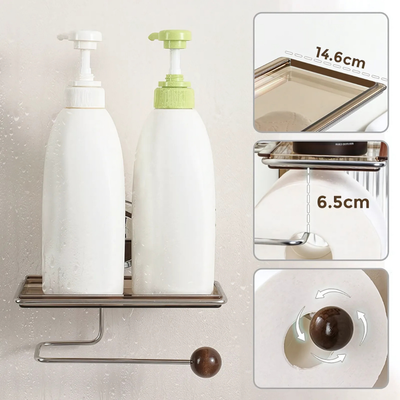 HoldNook™ – Boremfri Toiletpapirholder med Hylde