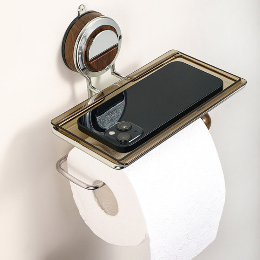 HoldNook™ – Boremfri Toiletpapirholder med Hylde