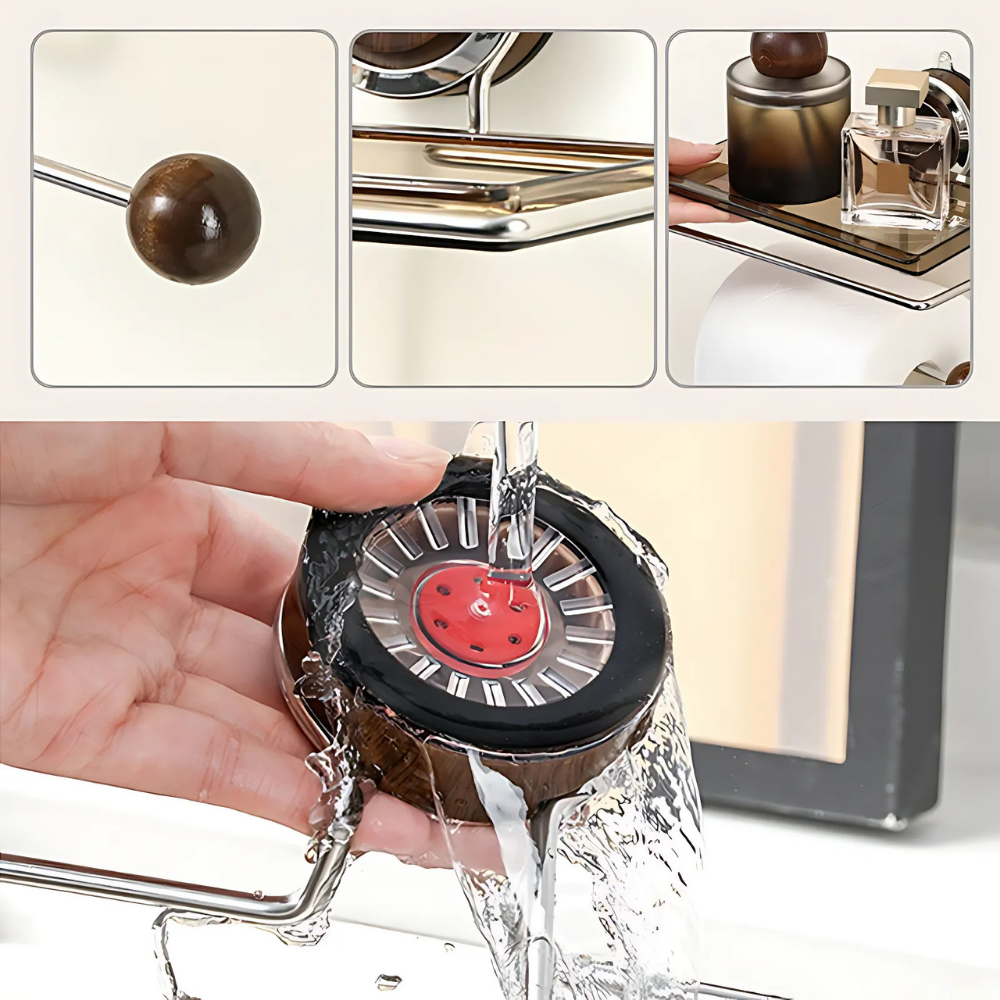 HoldNook™ – Boremfri Toiletpapirholder med Hylde