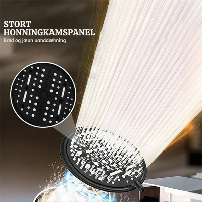 HydroHex™ – 6-tilstande Højtryks Honningkage Brusehoved