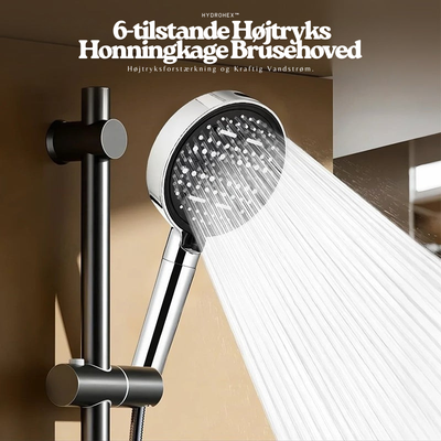 HydroHex™ – 6-tilstande Højtryks Honningkage Brusehoved