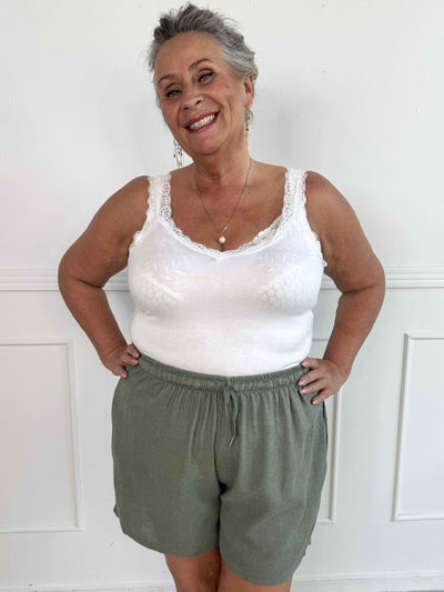 Yanna™ – Letvægtsshorts i hørblanding