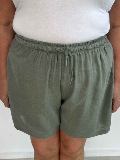 Yanna™ – Letvægtsshorts i hørblanding