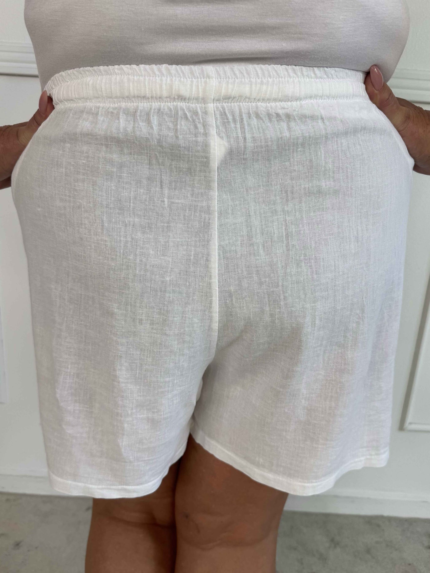 Yanna™ – Letvægtsshorts i hørblanding