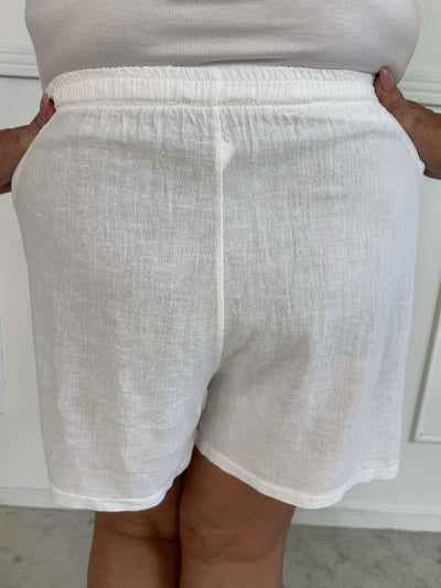 Yanna™ – Letvægtsshorts i hørblanding
