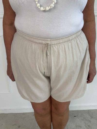 Yanna™ – Letvægtsshorts i hørblanding