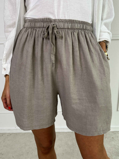 Yanna™ – Letvægtsshorts i hørblanding