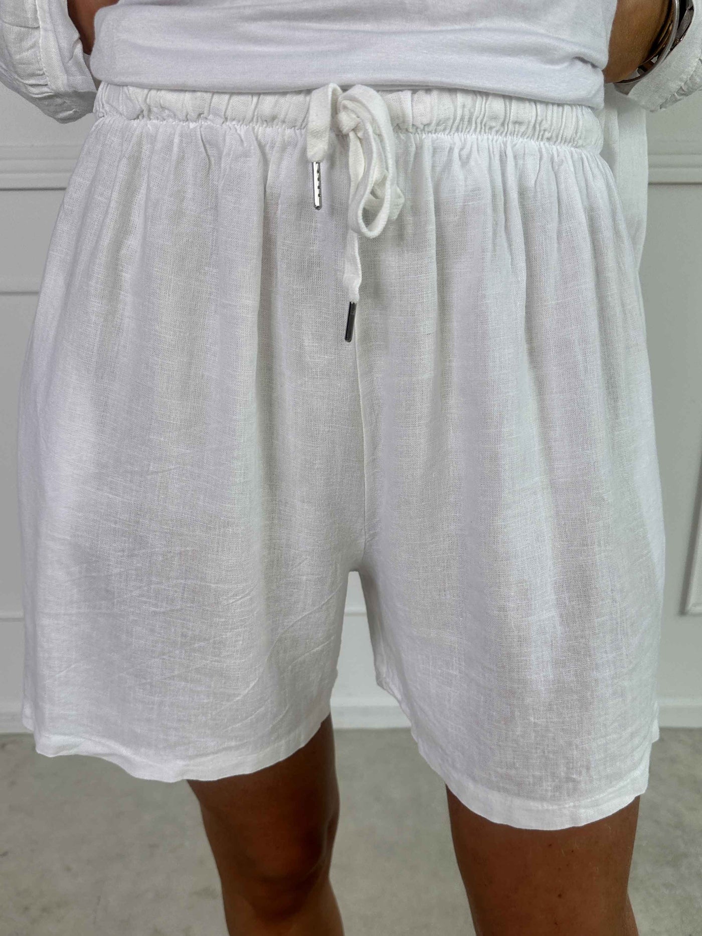Yanna™ – Letvægtsshorts i hørblanding
