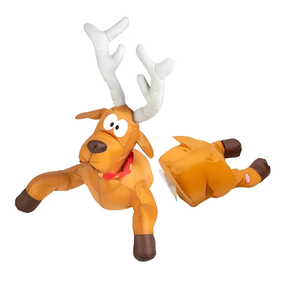 JollyCrash™ – Julemand og Rensdyr Vindues-Crash Dekoration