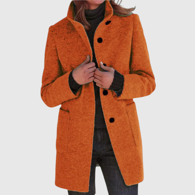 Laurel™ – Elegant Lang Frakke i Uldblanding