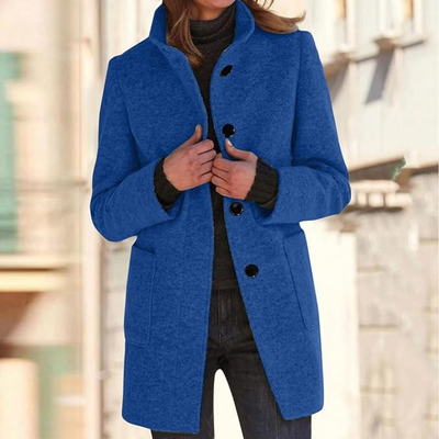 Laurel™ – Elegant Lang Frakke i Uldblanding