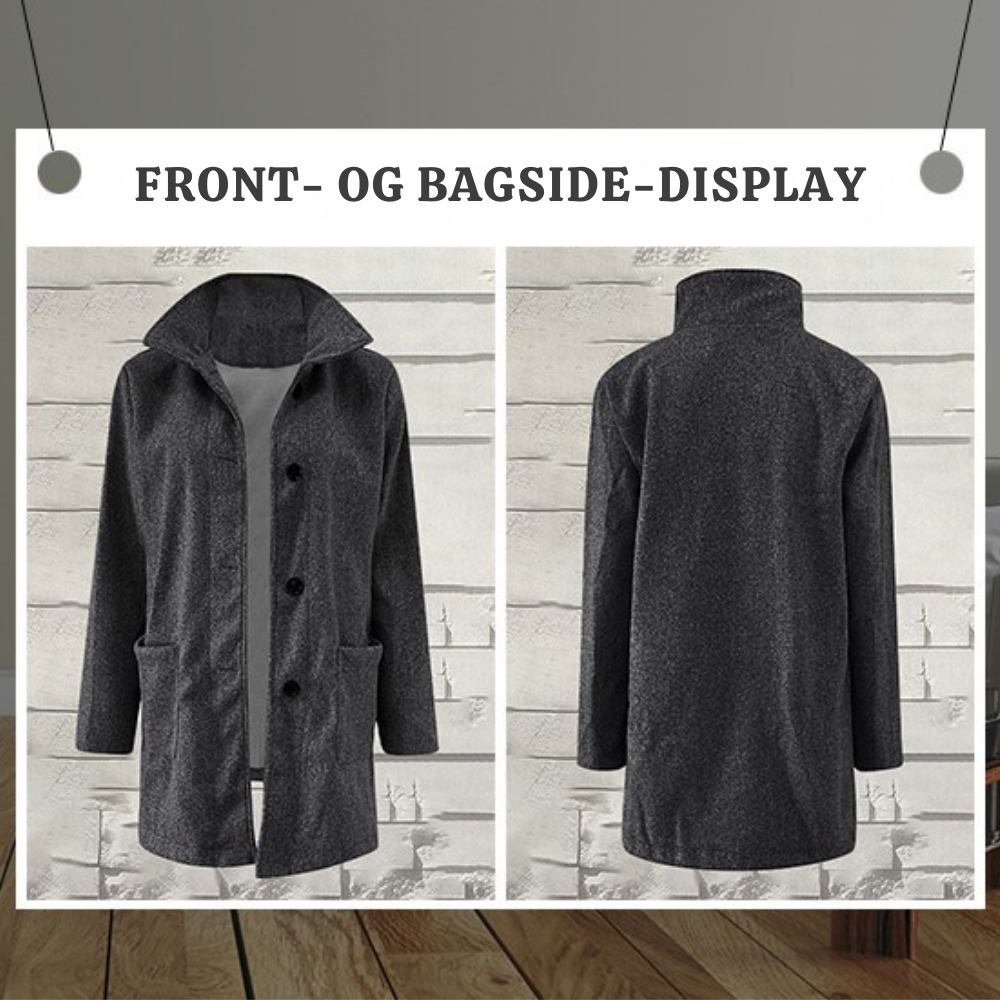 Laurel™ – Elegant Lang Frakke i Uldblanding