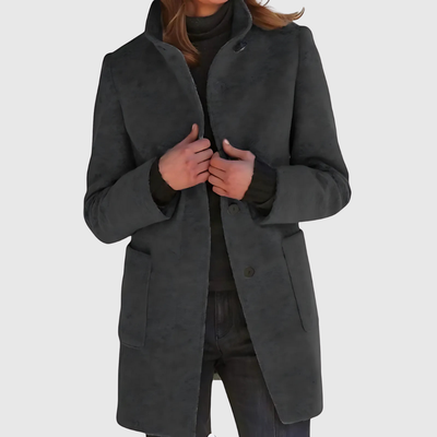 Laurel™ – Elegant Lang Frakke i Uldblanding