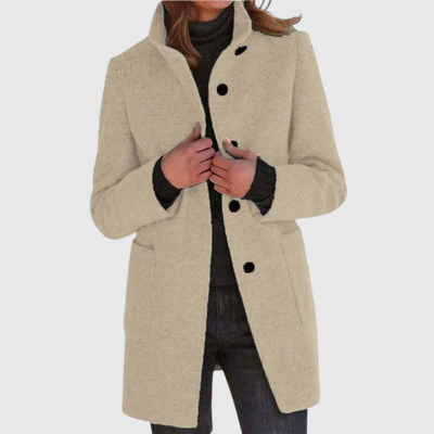 Laurel™ – Elegant Lang Frakke i Uldblanding