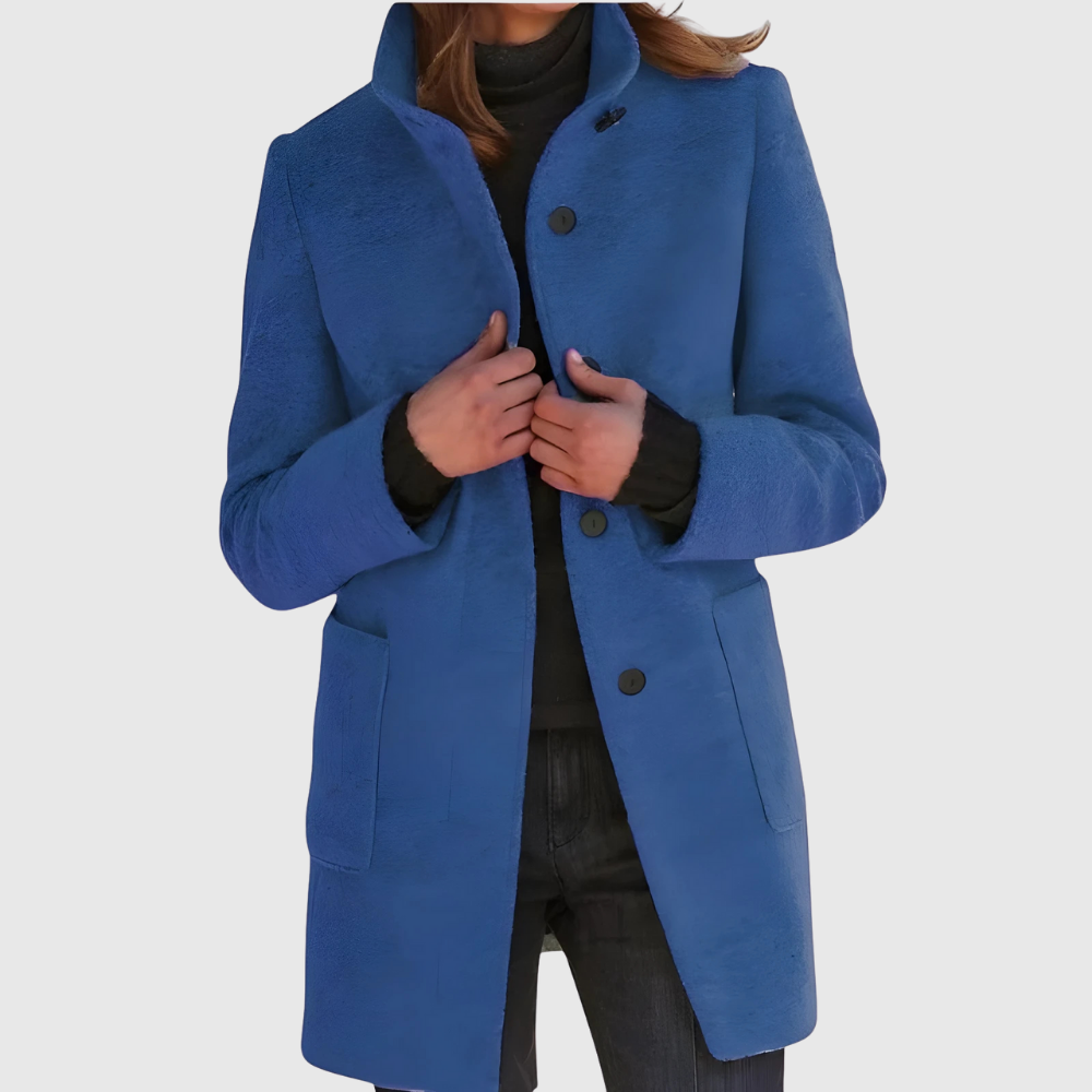 Laurel™ – Elegant Lang Frakke i Uldblanding