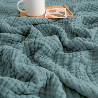 CozyHaven™ – Åndbart Musselin Tæppe