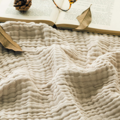CozyHaven™ – Åndbart Musselin Tæppe