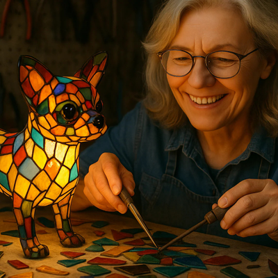 LumiPup™ – Kunstnerisk Dyrestatue LED Lampe