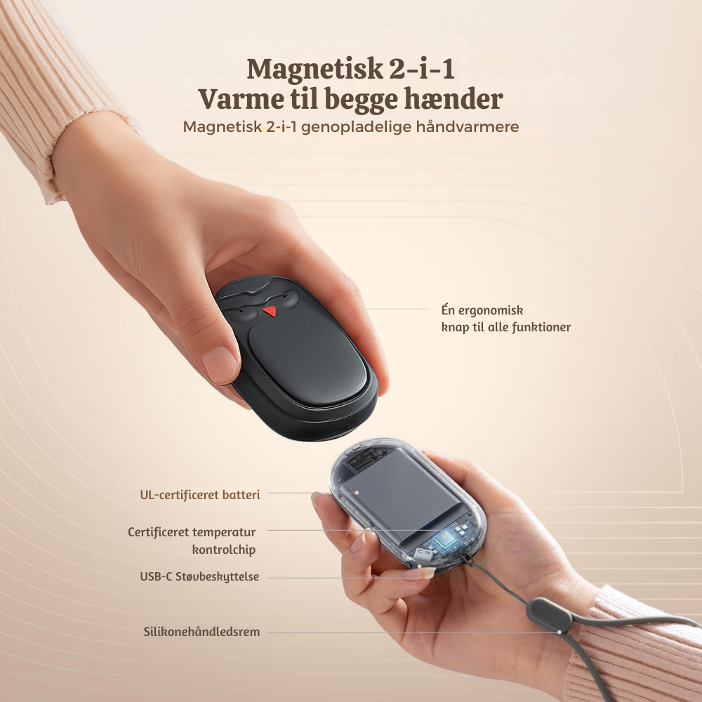 LuxeHeat™ – Magnetiske 2-i-1 Lomme Håndvarmere