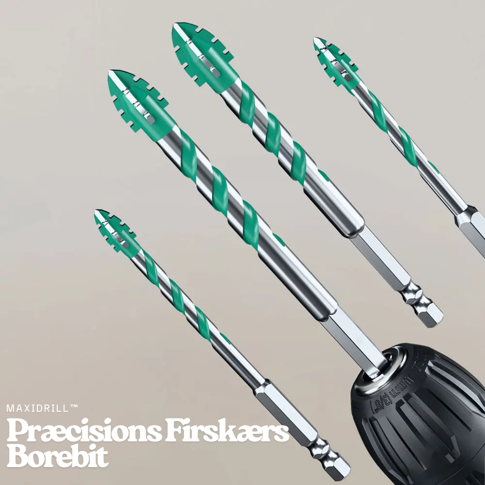 MaxiDrill™ – Præcisions Firskærs Borebit